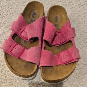 Birkenstock Pink Suede Sandals